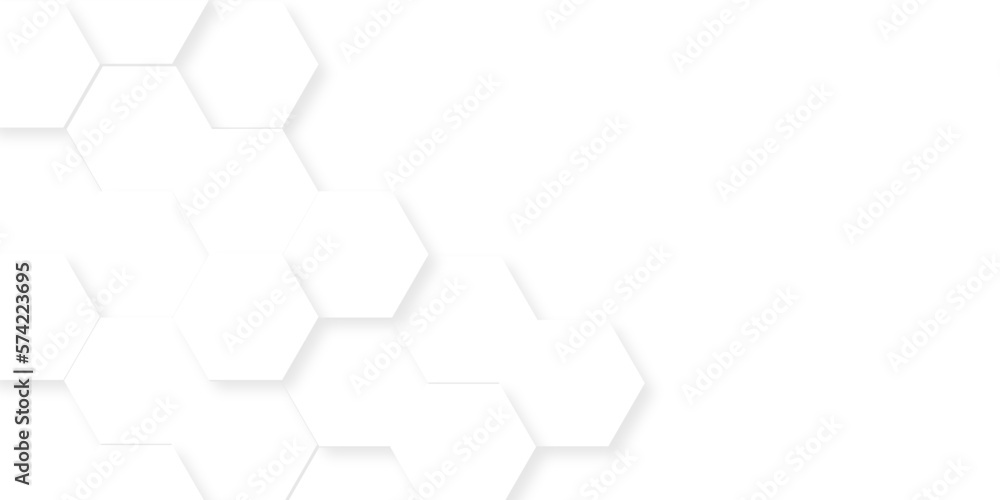 Wall mural abstract background with squares . background with hexagons. abstract background with lines. white t