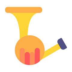 Horn Flat Multicolor Icon