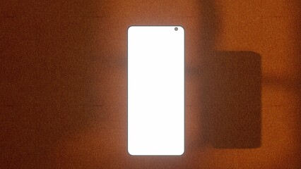 white phone display with simple background