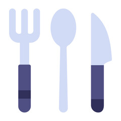 Cutlery Flat Multicolor Icon