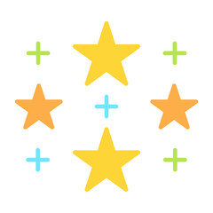 Stars Flat Multicolor Icon