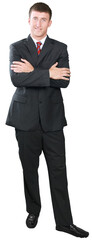 Businessman Standing with Crossed Arms - Isolated