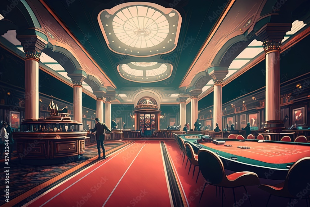 Poster making wagers and embracing adventures in a sleek casino generative ai