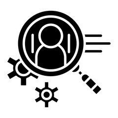 User Behavior Analytics Glyph Icon