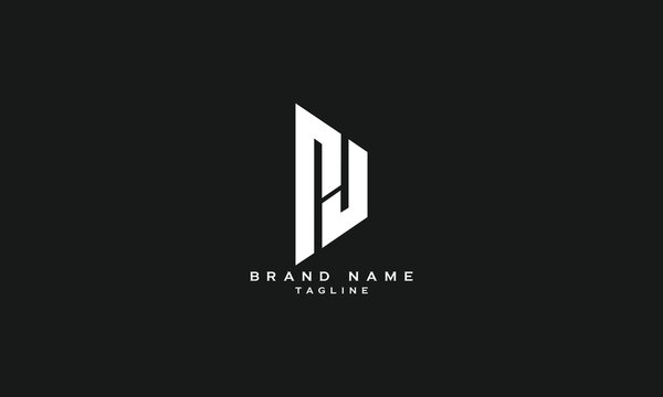 PJD, NJD, ND, PJ, Abstract initial monogram letter alphabet logo design