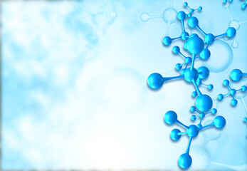 Science molecule background. 3d illustration.