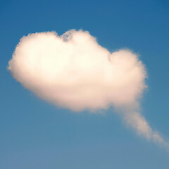 Cloud with comic bubble shape in blue sky. - 574225614