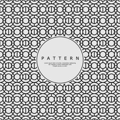 Monochrome ornament circle line abstract pattern design