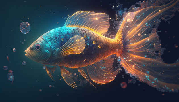 Goldfish in magical style