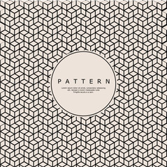 Decorative line box abstract pattern template
