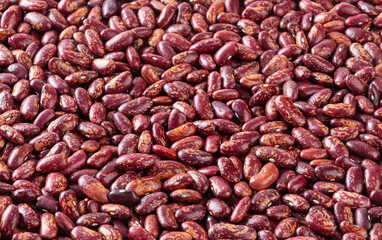 Dried red pinto beans background
