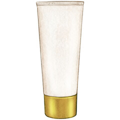 Watercolor cream tube bottle