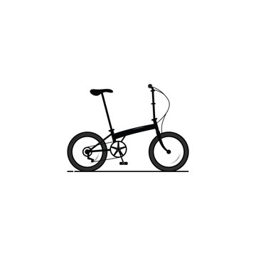 recommend clip art: Folding bicycle isolated vector graphics