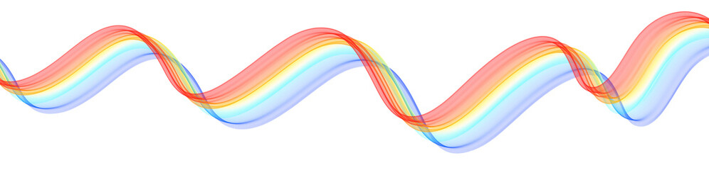 3d ribbon line curve rainbow, wave, wavy, smooth colorful
