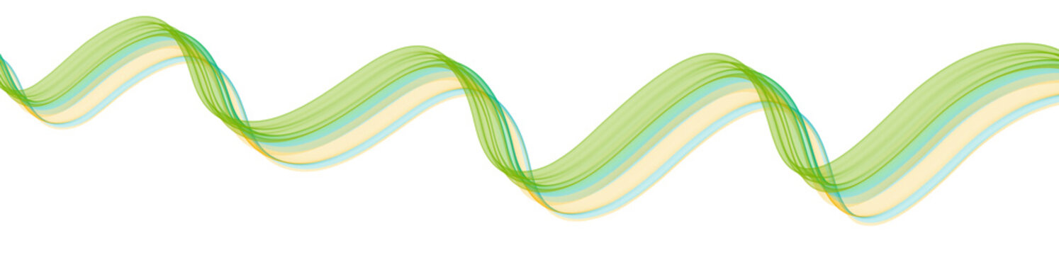 3d ribbon line curve green, wave, wavy, smooth colorful © JMBee Studio