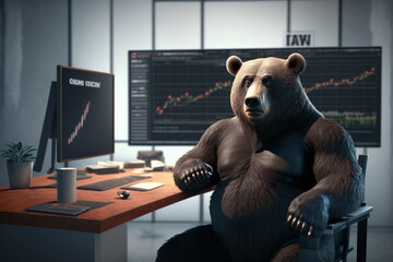 Bear market trading concept. Generative AI