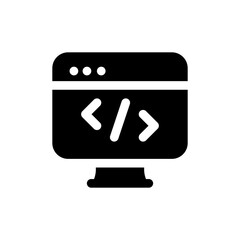 programming glyph icon