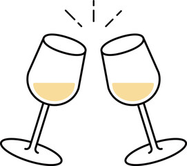 wine glass icon. Design used in taverns and pubs.