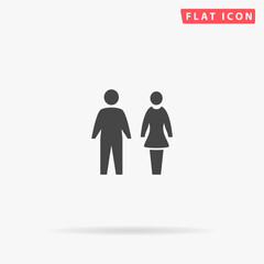 WC flat vector icon. Hand drawn style design illustrations.