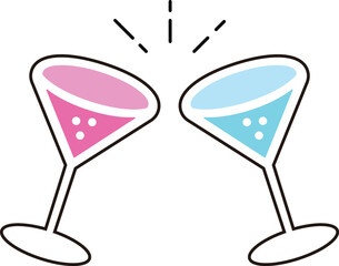 Cocktail icon. Design used in taverns and pubs.
