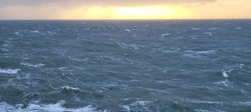 Nordsee raue See Sonnenuntergang