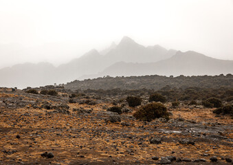 The Cold and Pristine Beauty of a Cascading Mountain Peak