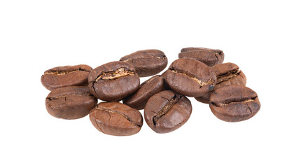 roasted coffee beans isolated on transparent png