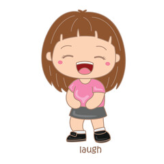 Vocabulary Alphabet L For Laugh Illustration Vector Clipart