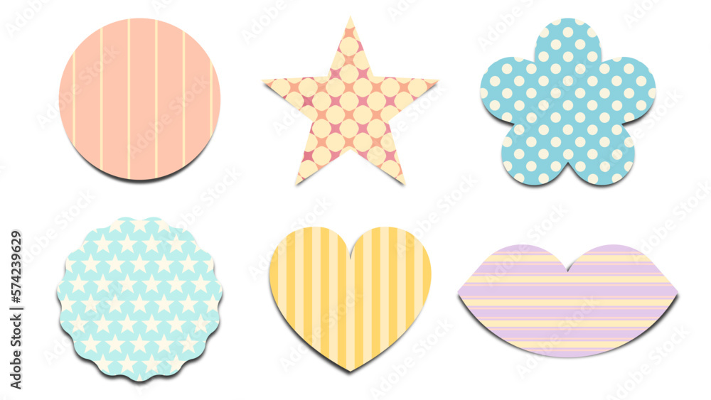 Poster set of abstract geometric pattern colorful element illustration vector eps jpeg png