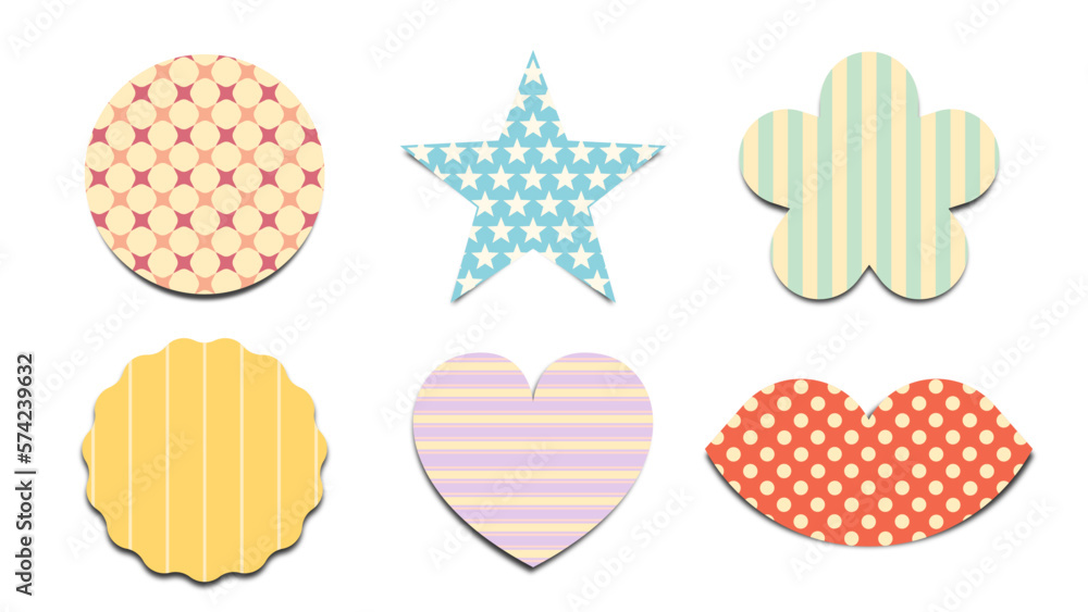Poster set of abstract geometric pattern colorful element illustration vector eps jpeg png