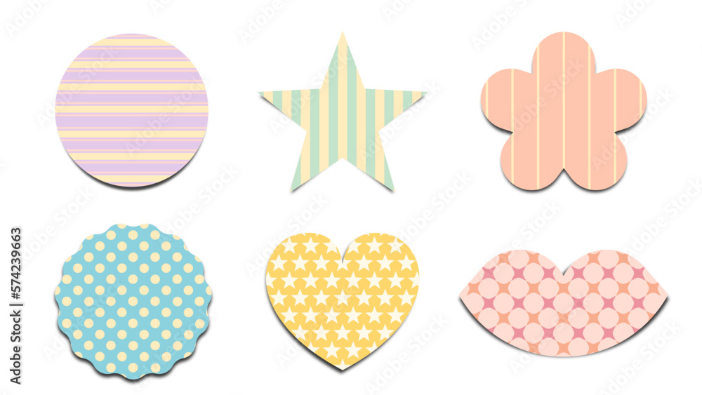 Poster set of abstract geometric pattern colorful element illustration vector eps jpeg png