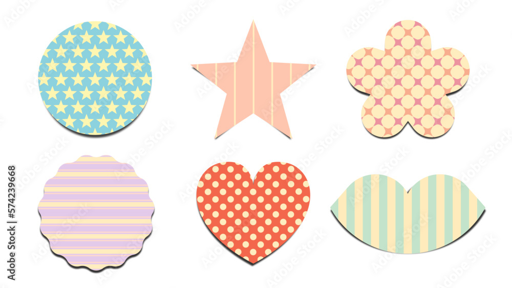 Poster set of abstract geometric pattern colorful element illustration vector eps jpeg png