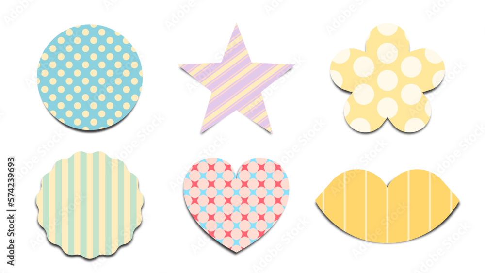 Poster set of abstract geometric pattern colorful element illustration vector eps jpeg png
