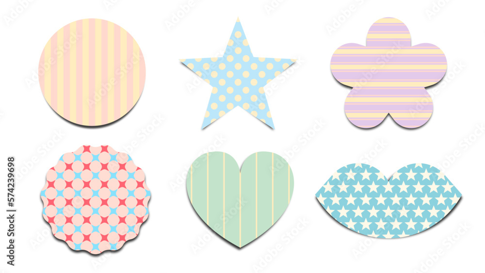 Poster set of abstract geometric pattern colorful element illustration vector eps jpeg png
