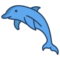 Fototapeta premium Dolphin Fish icon