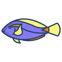 Blue tang fish icon