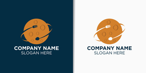 food planet logo design template, restaurant logo template © Artfandi
