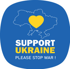 Satement of solidarity and support for Ukraine. Vector