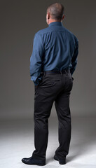 Mature businessman full body from back