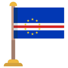 Fototapeta premium Cabo Verde flag icon