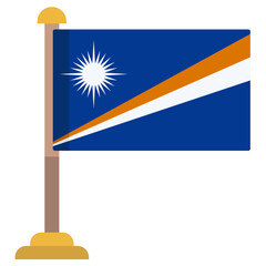 Obraz premium Marshall Islands flag icon
