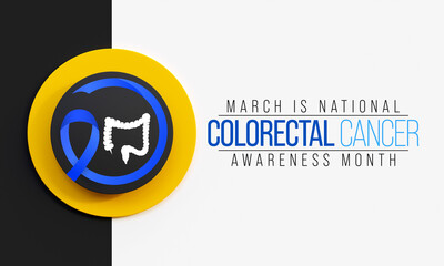 Colorectal Cancer awareness month is observed every year in March, is a disease in which cells in the colon or rectum grow out of control. Sometimes it is called colon cancer. 3D Rendering