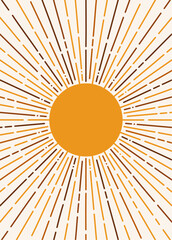 Boho Minimalist Sun