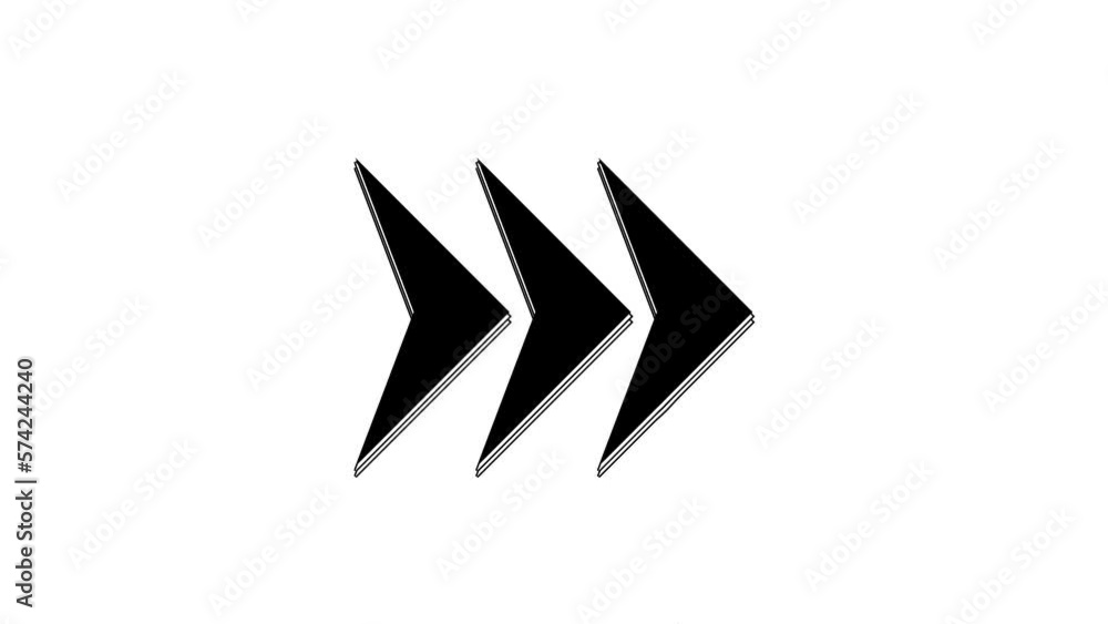 Poster black arrow icon isolated on white background. direction arrowhead symbol. navigation pointer sign. 