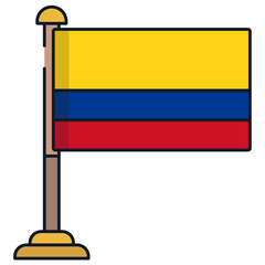 Fototapeta premium Colombia flag icon
