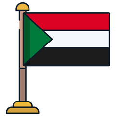 Sudan flag icon