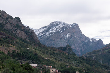 Fototapeta na wymiar Babor Mountains in Bejaia, Algeria