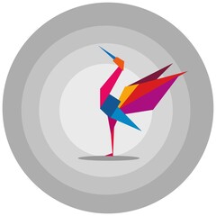 Origami heron