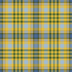 Plaid seamless pattern. Check fabric texture. Vector textile print.