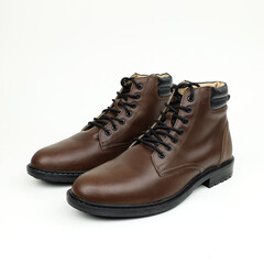 pair of Brown leather boots